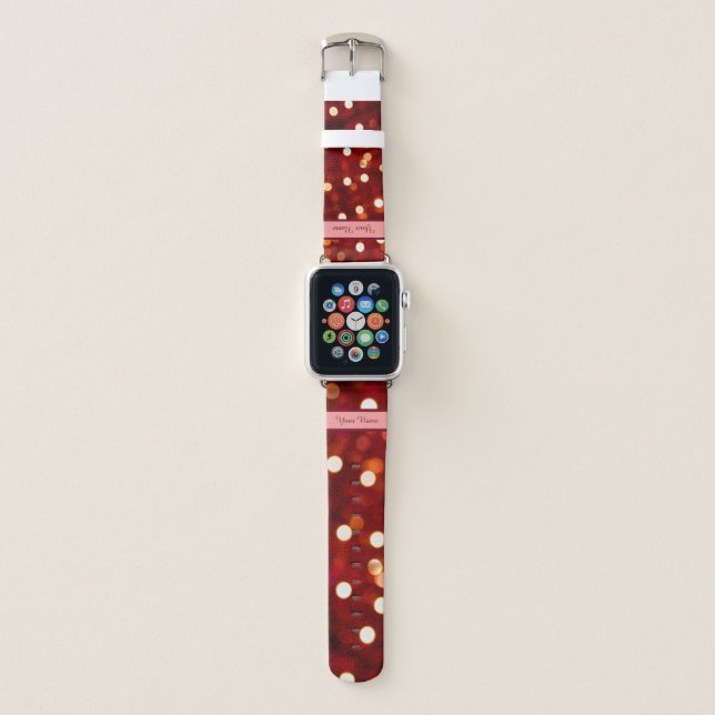 Sparkling red Christmas lights Apple Watch Band! Apple Watch Band (Front)