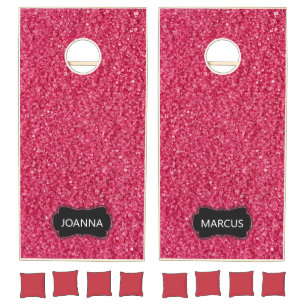 Sparkling Red Glitter Cornhole Set