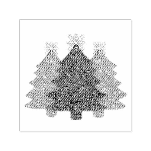 Sparkling red gold green Christmas tree snowflake Self_inking Stamp