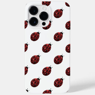 Sparkling red sparkles Ladybird Ladybug pattern Case-Mate iPhone 14 Pro Max Case
