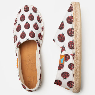 Sparkling red sparkles Ladybug Ladybird pattern Espadrilles