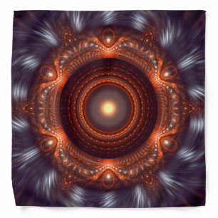 Sparkling round fractal ornament bandana