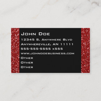 Sparkling Ruby Border Business Card