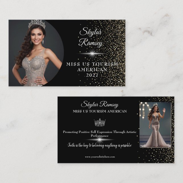 Sparkling Sand Pageant Business Card (Front/Back)