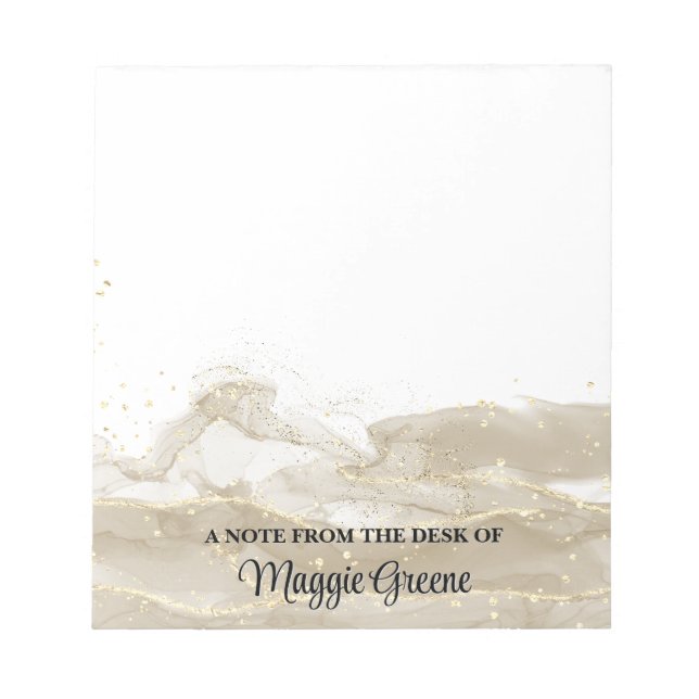 Sparkling Sand Pageant Stationery Small Notepad (Front)