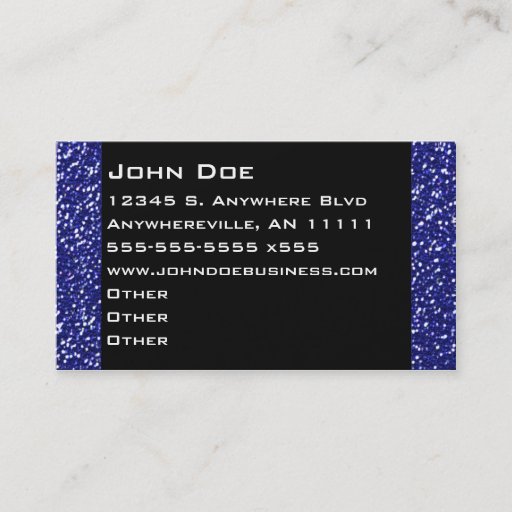 Customizable Sparkling Sapphire Business Card