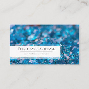 Sparkling sapphire crystals for luxury gem experts business card