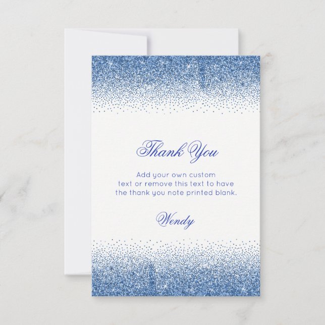 Sparkling Sapphire Heels, Thank You Cards (Front)