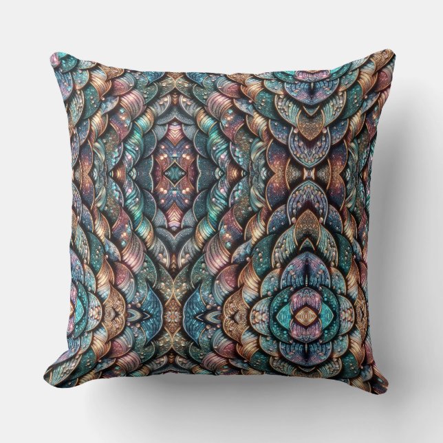 Sparkling Scales Throw Pillow (Front)