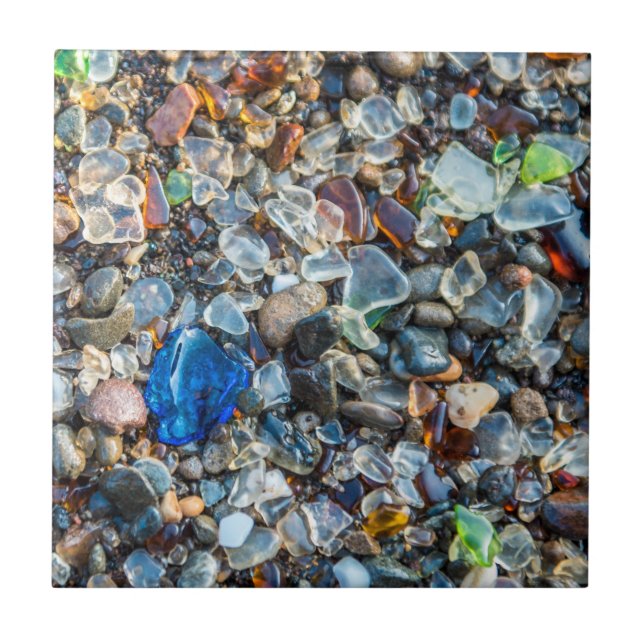Sparkling Sea Glass Colorful Ceramic Tile (Front)