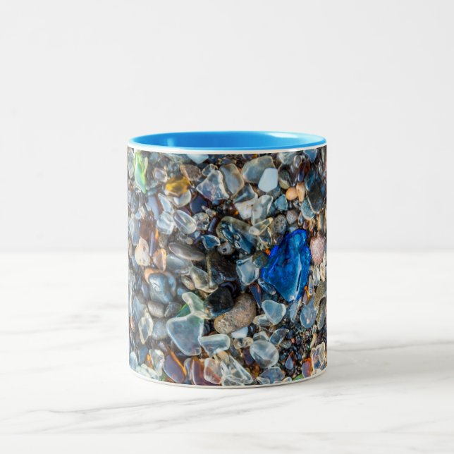 Sparkling Sea Glass Two-Tone Coffee Mug (Center)