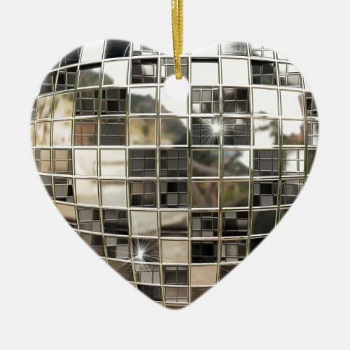 Sparkling Silver Disco Ornament