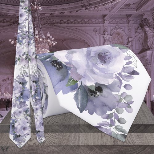 Sparkling Silver Gray Lavender Mauve Wedding  Neck Tie