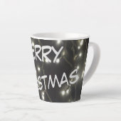 Sparkling Silver Lights Christmas Latte Mug (Right Angle)