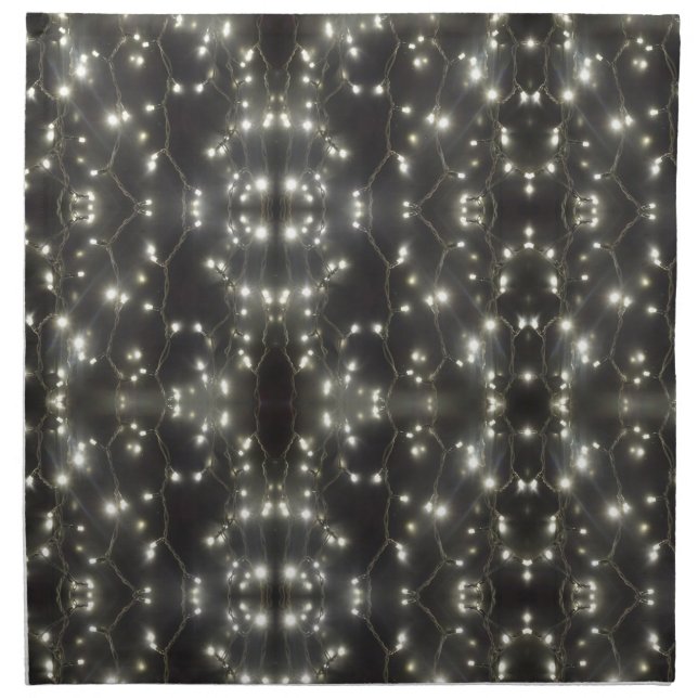 Sparkling Silver Lights Cloth Napkin (Front)