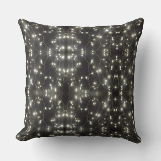 Sparkling Silver Lights Throw Pillow