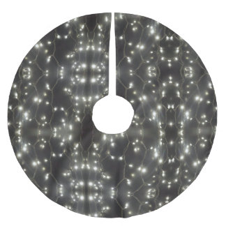 Sparkling Silver Lights Tree Skirt