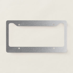 Sparkling Silver Shimmer Glitter Design License Plate Frame