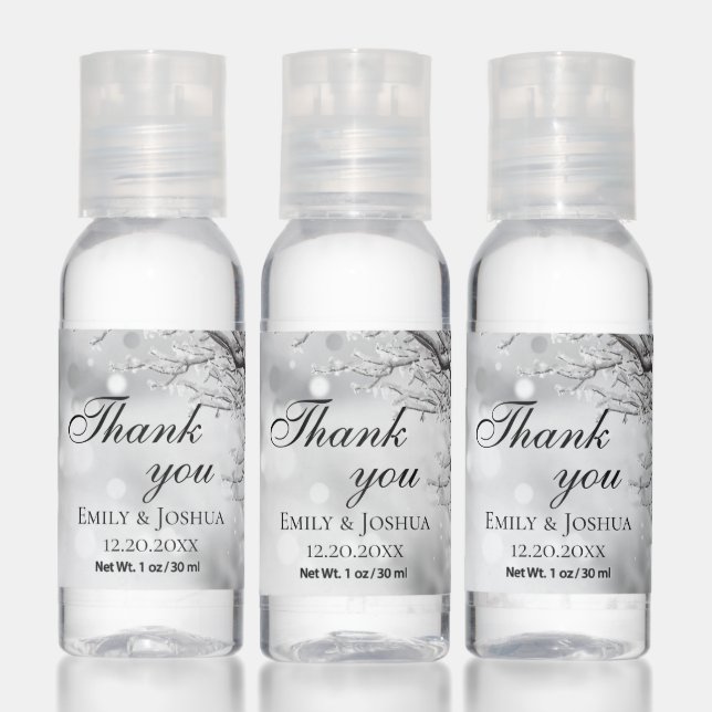 Sparkling Snow and Ice | Winter Wedding Hand Sanitizer (Set)