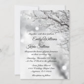 Sparkling Snow and Ice Winter Wedding Invitation (Front)