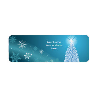 Sparkling snow landscape label personalize