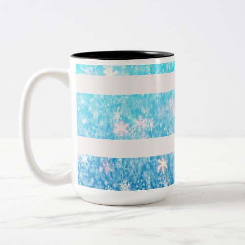 Sparkling Snow Striped Coffee Mug