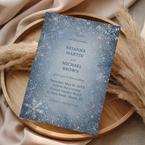Sparkling Snowflakes Across Frozen Save The Date