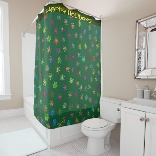 Sparkling Snowflakes Shower Curtain