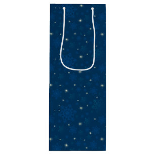 Sparkling Snowflakes & Starlight Wine Gift Bag