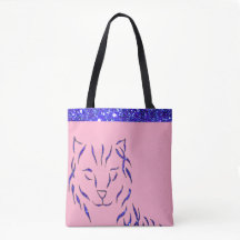 Sparkling Sparkly Cat Pink Purple Glittery