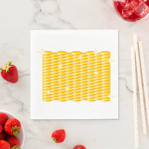 Sparkling Stacks of Gold Coins Napkins