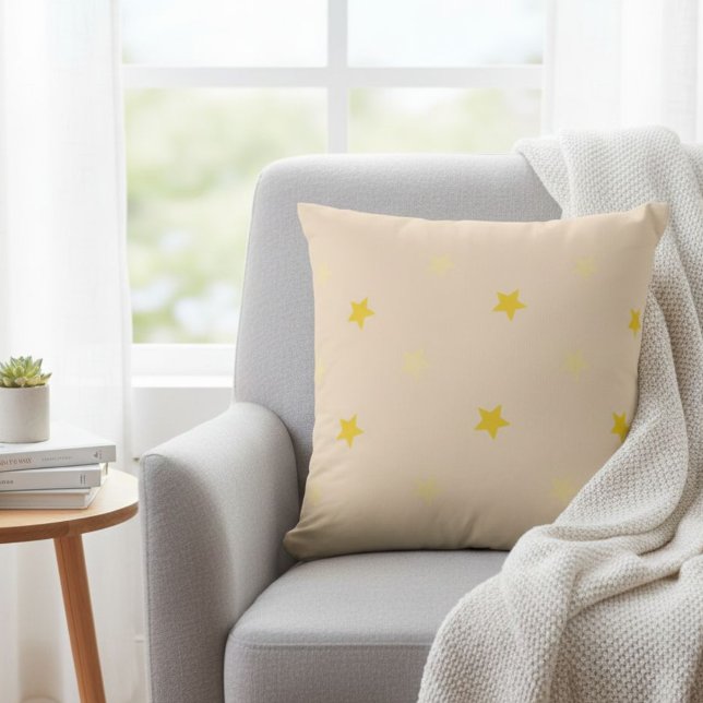 sparkling star cushion - beige cushion (Creator Uploaded)