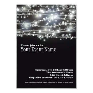 Sparkling Star Holiday Celebration Invitation Card