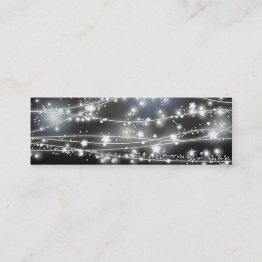 Customizable Sparkling Stars Mini Profile Card Business Card Template