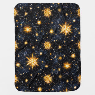 🌟 Sparkling Stars & Night Sky Dreamy Celestial🌙 Baby Blanket