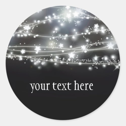 Sparkling Stars Round Sticker