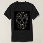 Sparkling Stars Skull T-shirt at Zazzle