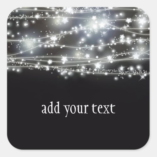 Sparkling Stars Square Sticker