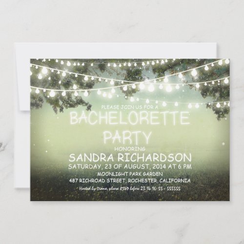 sparkling string lights BACHELORETTE PARTY INVITES