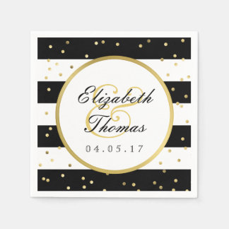 Sparkling Stripes | Elegant Wedding Napkin