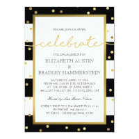 Sparkling Stripes | Engagement Party Invitation