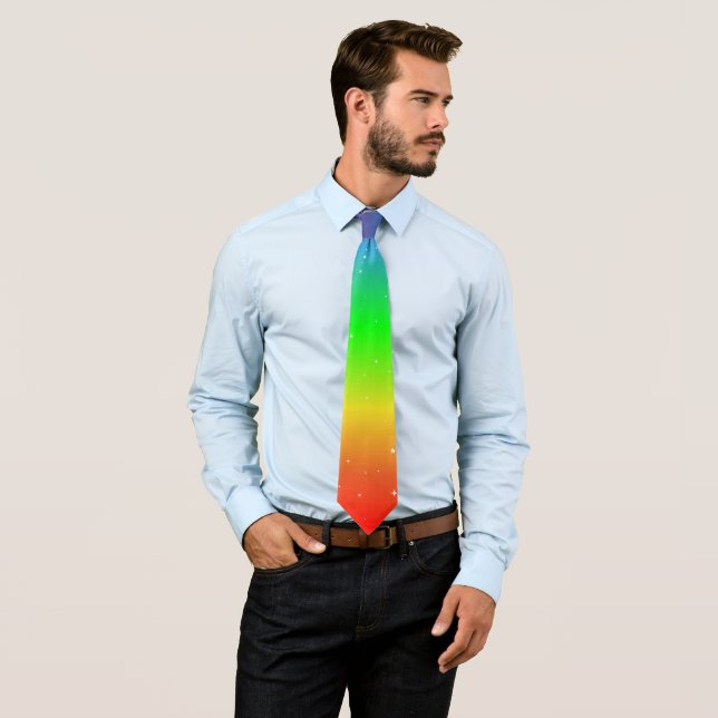 Sparkling Summer Rainbow Neck Tie (In Situ)