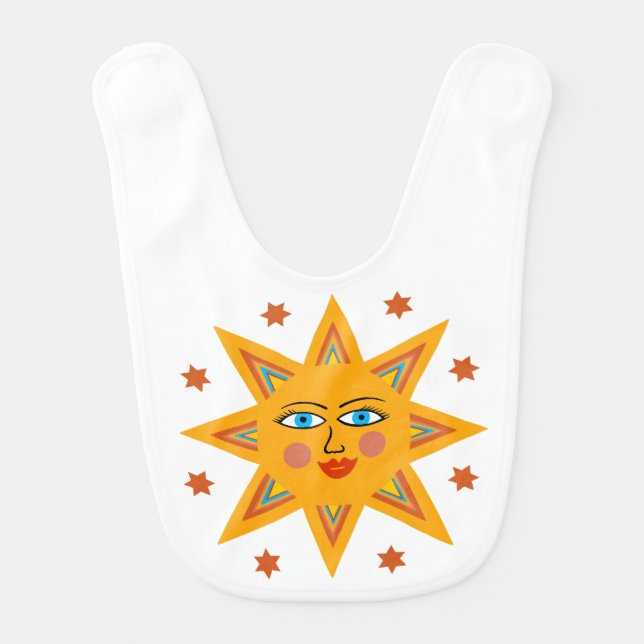 Sparkling Sun Charming and Cute Baby Bib (Front)