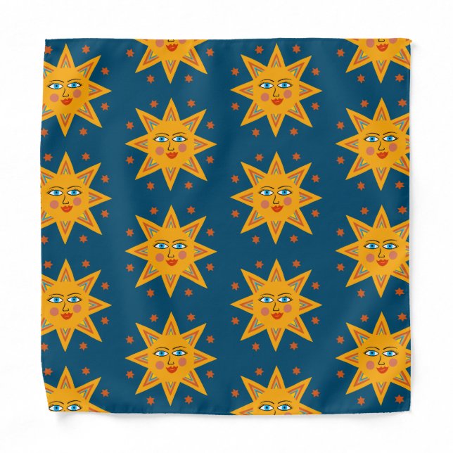 Sparkling Sun Charming and Cute Pattern Bandana (Front)
