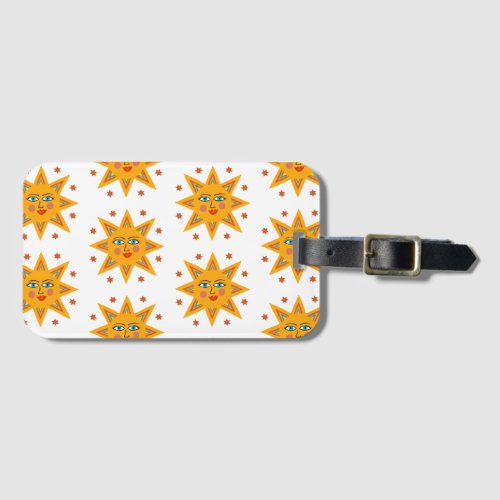 Sparkling Sun Charming and Cute Pattern Luggage Tag