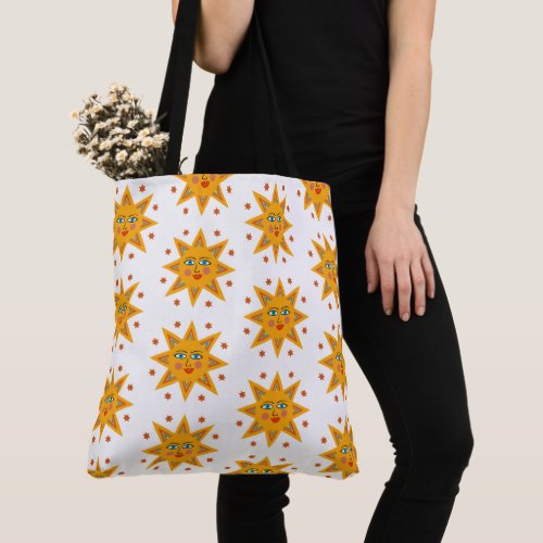 Sparkling Sun Charming and Cute Pattern Tote Bag