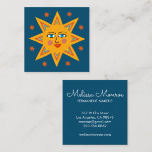 Sparkling Sun Cute and Charming Square Business Card