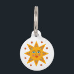 Sparkling Sun Cute Colorful & Fun  CUSTOM Pet ID Tag<br><div class="desc">Customize this pet tag! Check out my shop for butterflies,  birds,  RVs,  camping,  pronouns,  hiking,  flowers and lots more! Let me know if you’d like something custom.</div>