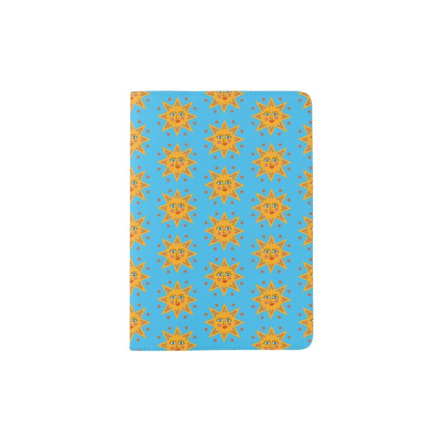 Sparkling Suns Cute and Charming Pattern  Passport Holder (Front)