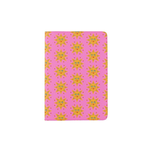 Sparkling Suns Cute and Charming Pattern  Passport Holder (Front)